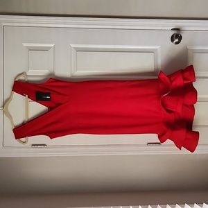 Fashion Nova With Babe Ruffle Dress (Red)